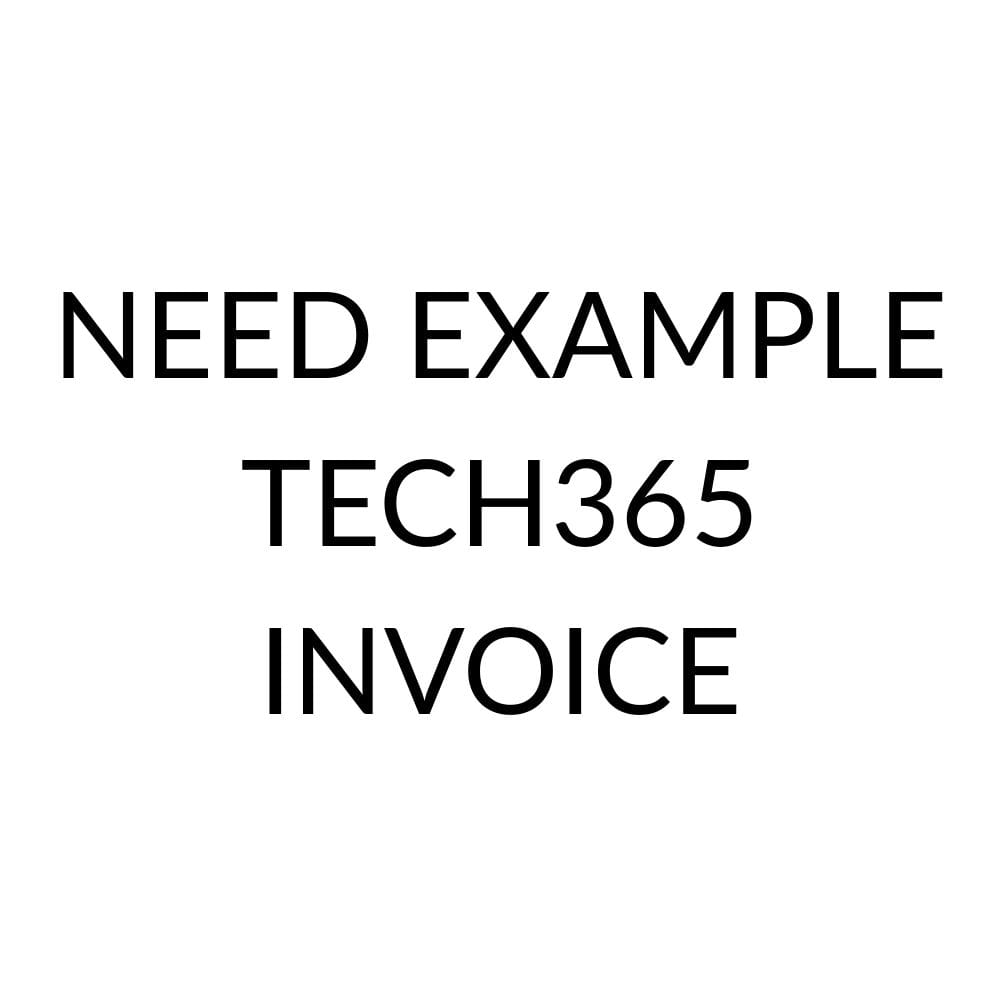 NEED EXAMPLE TECH365 INVOICE